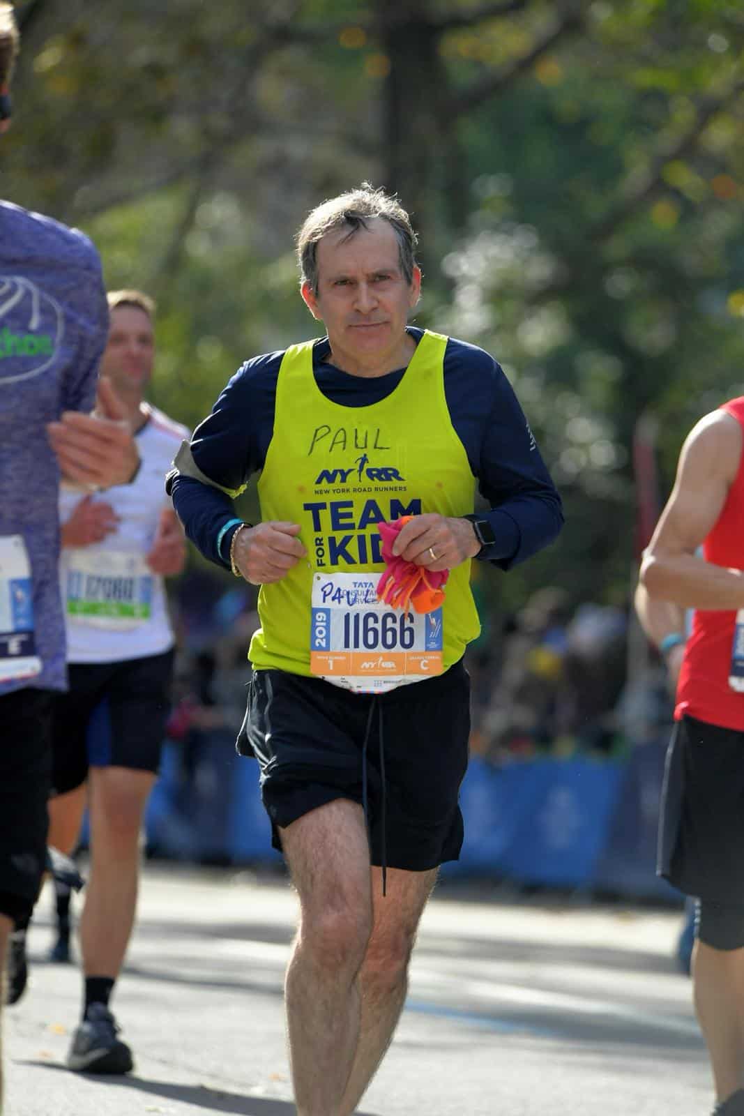 Paul running in last year's marathon